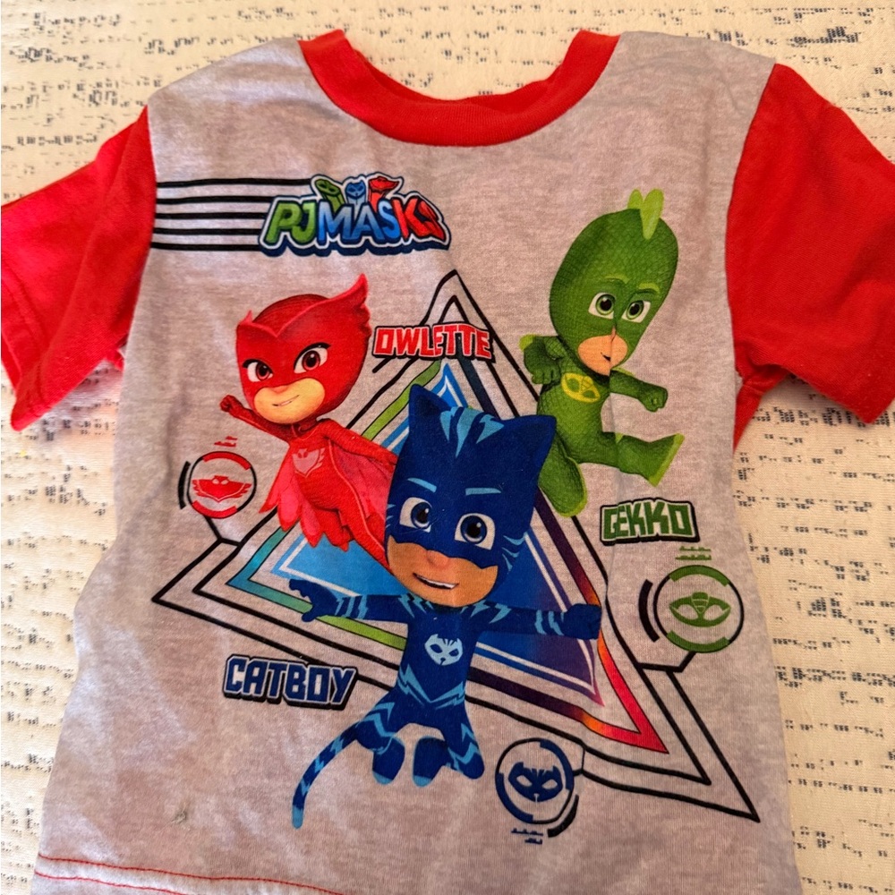 Boys' Short-Sleeve Red & Gray PJ Masks PJ Top